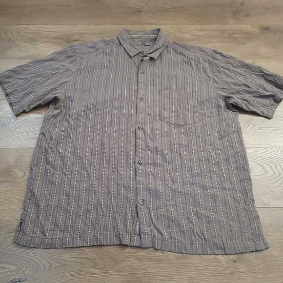 REI Shirt Mens Extra Large Gray Button Up Casual Preppy Normcore Short Sleeve - Picture 2 of 8